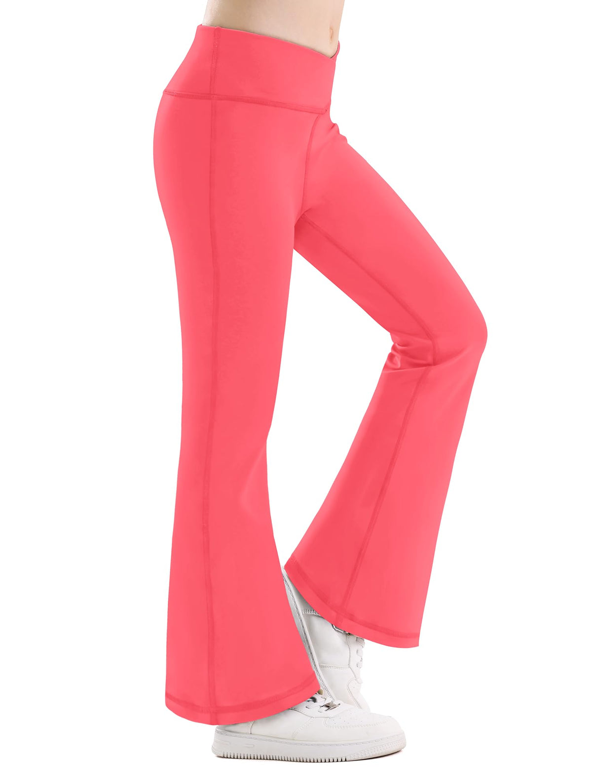 Girl's Leggings Flare Pants Cross High Waisted Yoga Bootcut Pants Toddler Kids Youth Full Length Bell Bottoms Legging