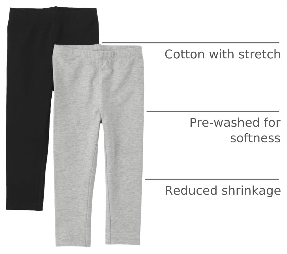 The Children's Place Baby Girls' and Toddler Leggings 2-Pack