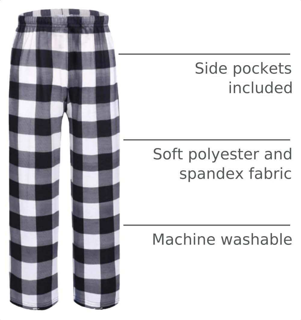 Ekouaer Girls Soft Pajamas Pants Cute Print Pattern PJ Bottoms Lounge Pants