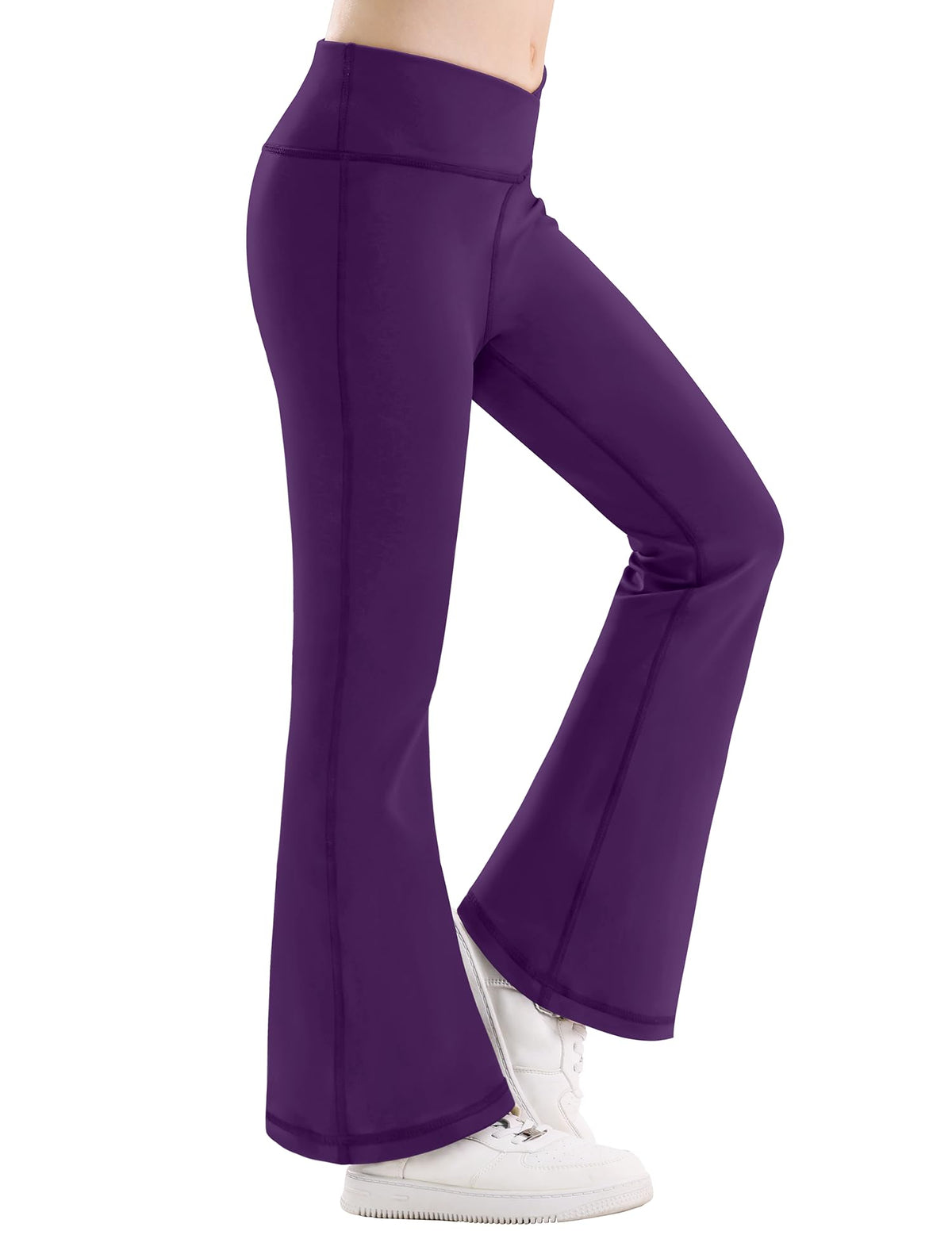 Girl's Leggings Flare Pants Cross High Waisted Yoga Bootcut Pants Toddler Kids Youth Full Length Bell Bottoms Legging