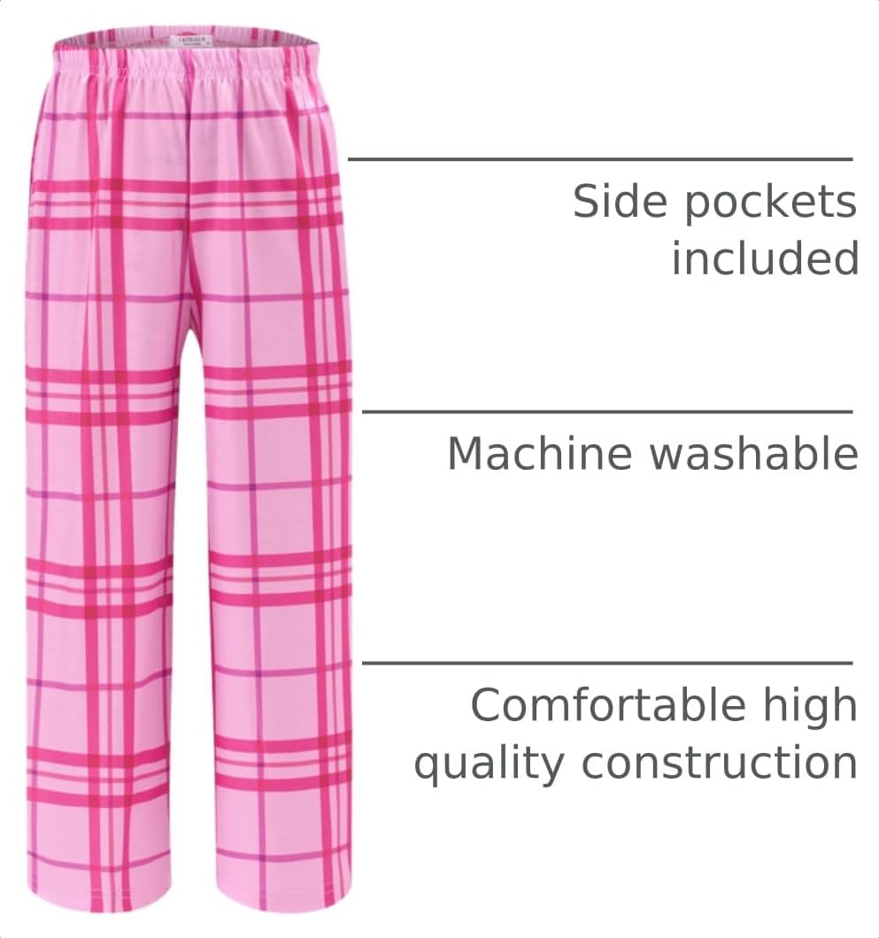 Ekouaer Girls Soft Pajamas Pants Cute Print Pattern PJ Bottoms Lounge Pants
