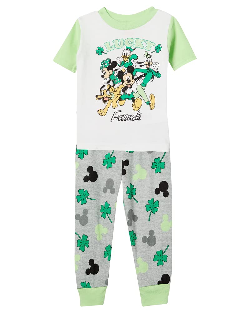 Disney unisex-child 2-piece Snug-fit Cotton Holiday Pajama Set, Soft & Cute for Kids