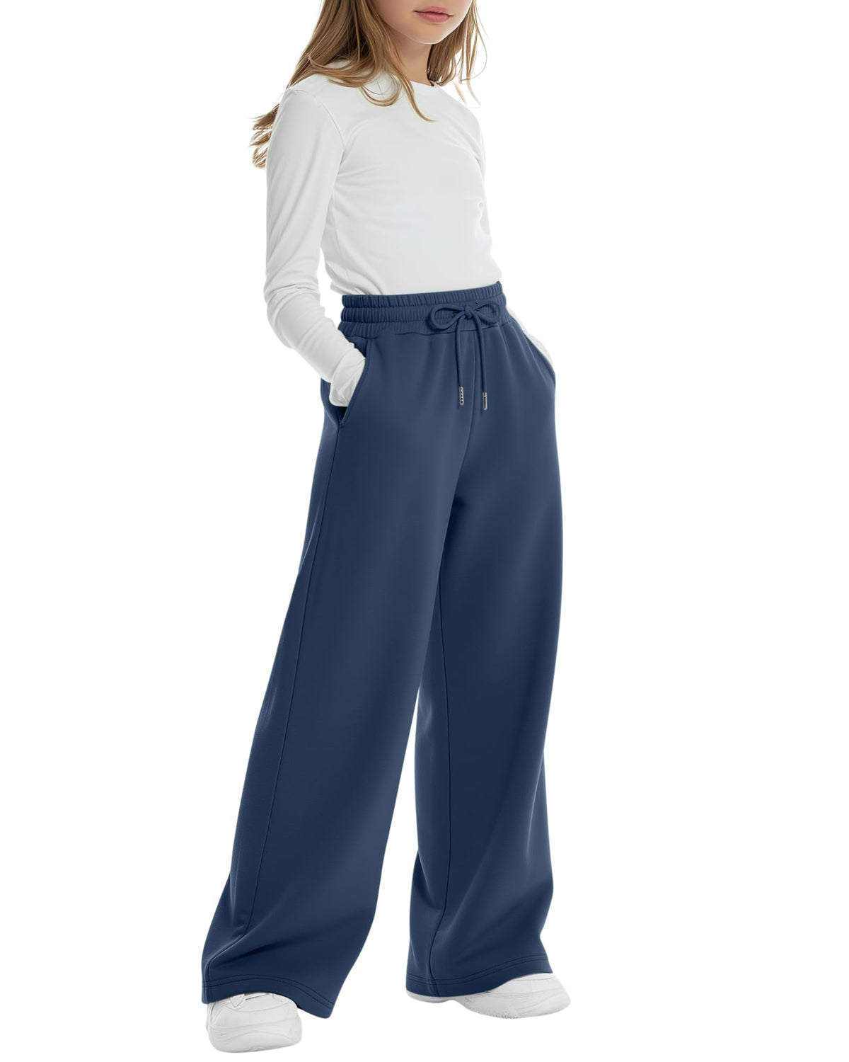 Girls Wide Leg Sweatpants Oversized Baggy Pant