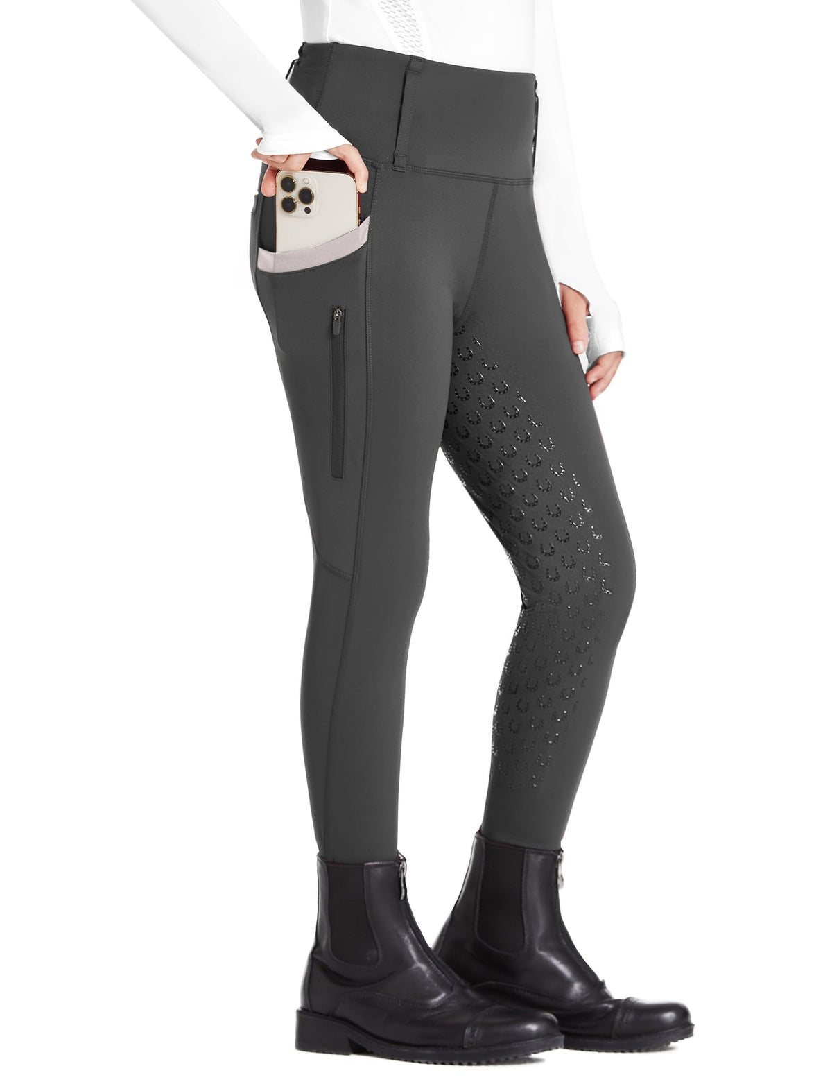 FitsT4 Sports Girls Riding Pants Full Seat High Waist Equestrian Breeches