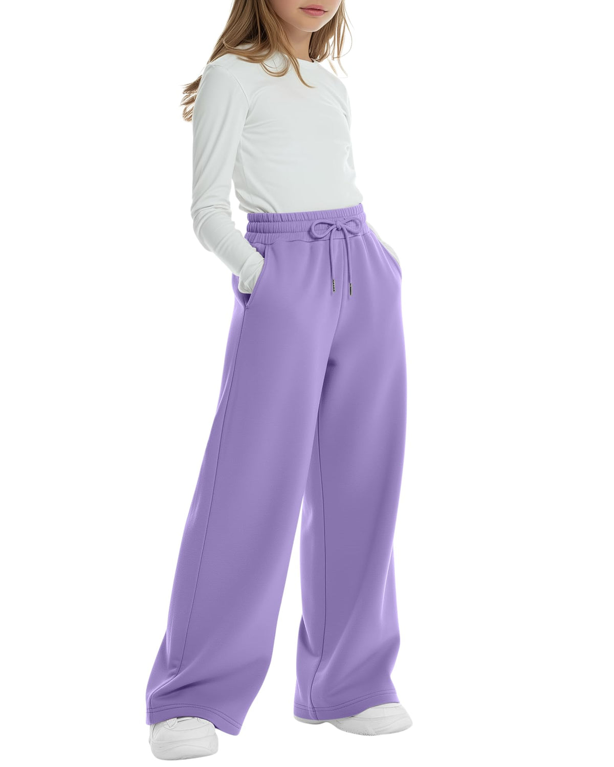 Girls Wide Leg Sweatpants Oversized Baggy Pant