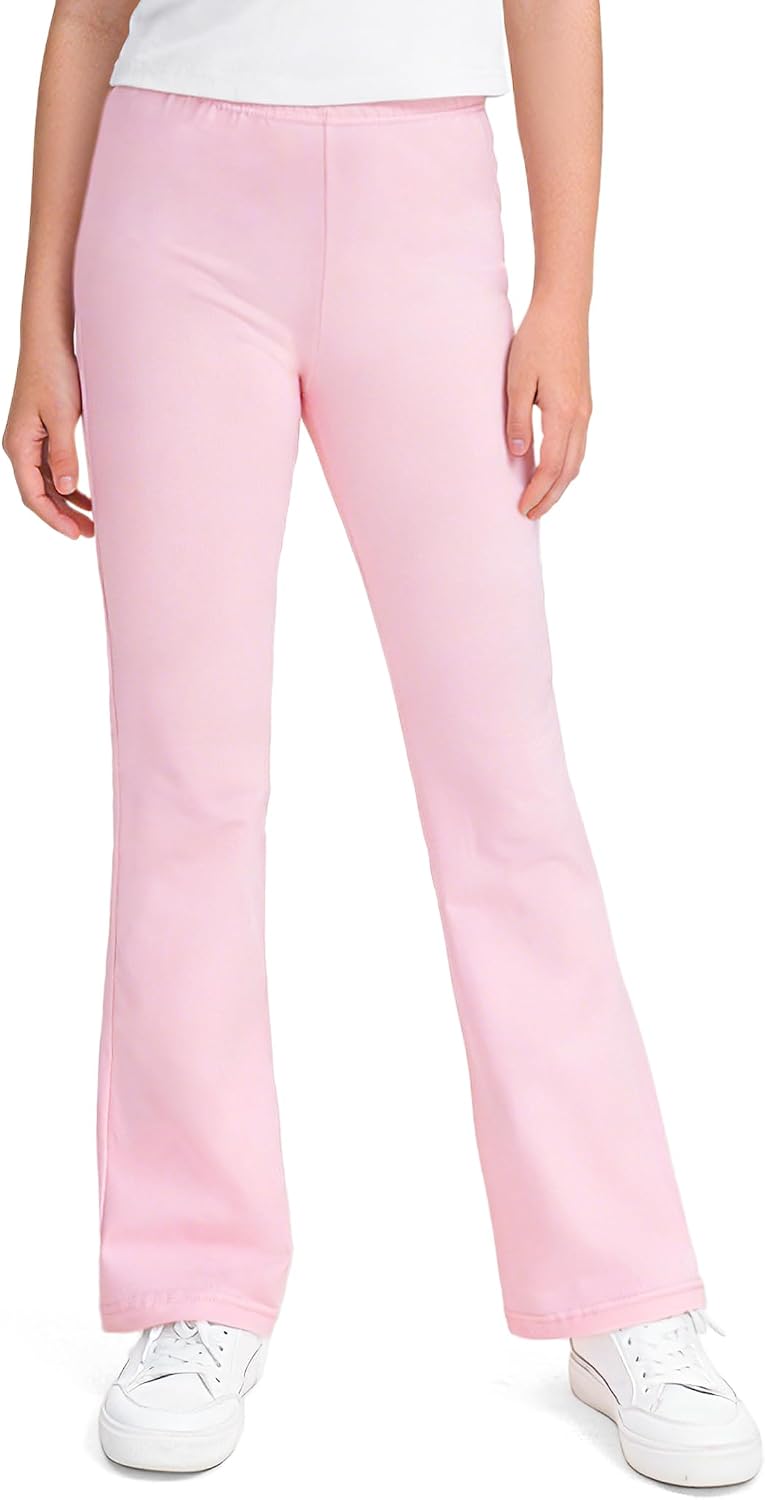KEREDA 3 Pack School Uniform Pants for Girls Flare Bell Bottoms Leggings