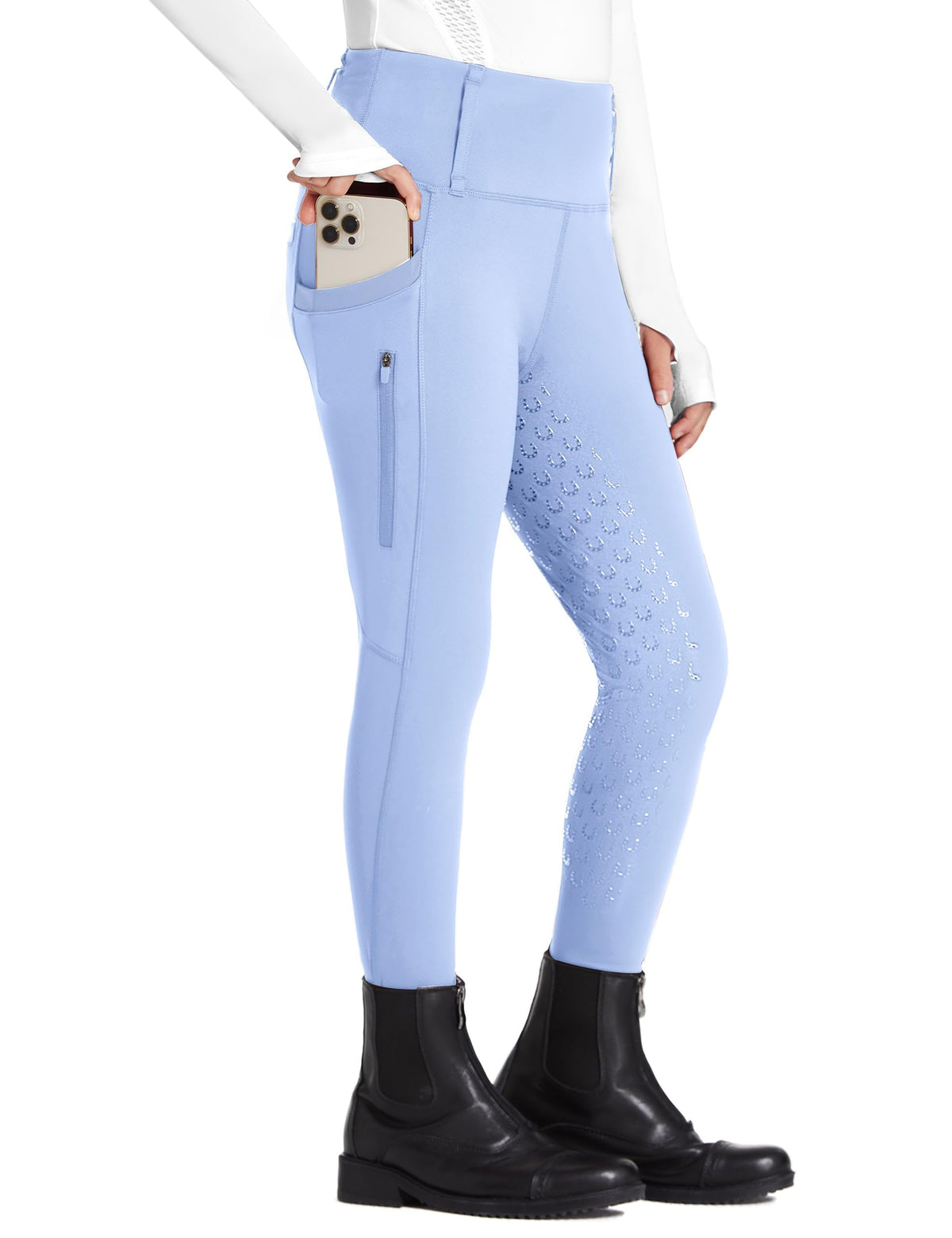 FitsT4 Sports Girls Riding Pants Full Seat High Waist Equestrian Breeches