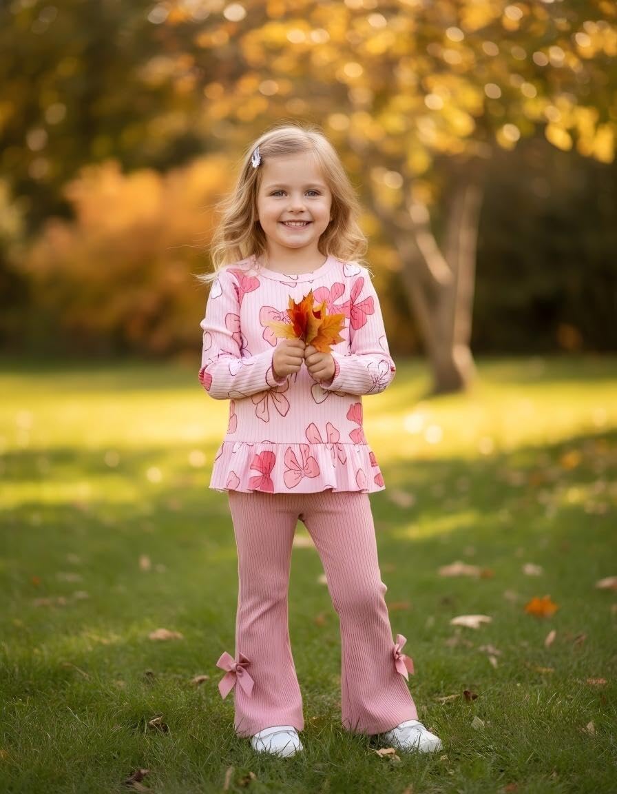 Toddler Girl Clothes Cute Ruffle Fall Outfits for Kids Girls