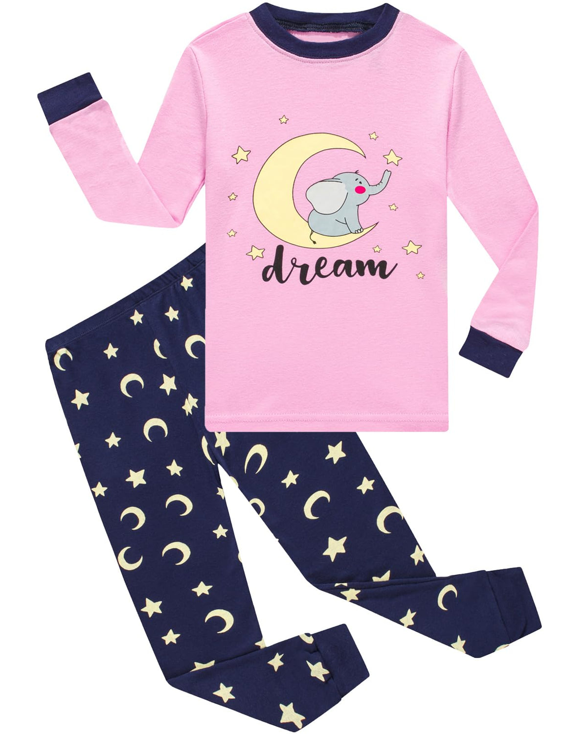 Little bety Girls Pajamas Toddlers Cotton Longsleeve Sleepwear 18M-16Year