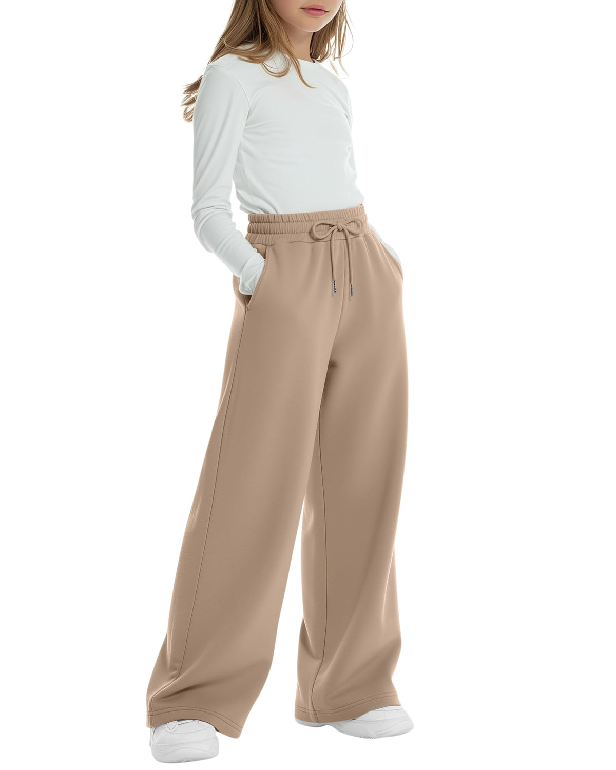 Girls Wide Leg Sweatpants Oversized Baggy Pant