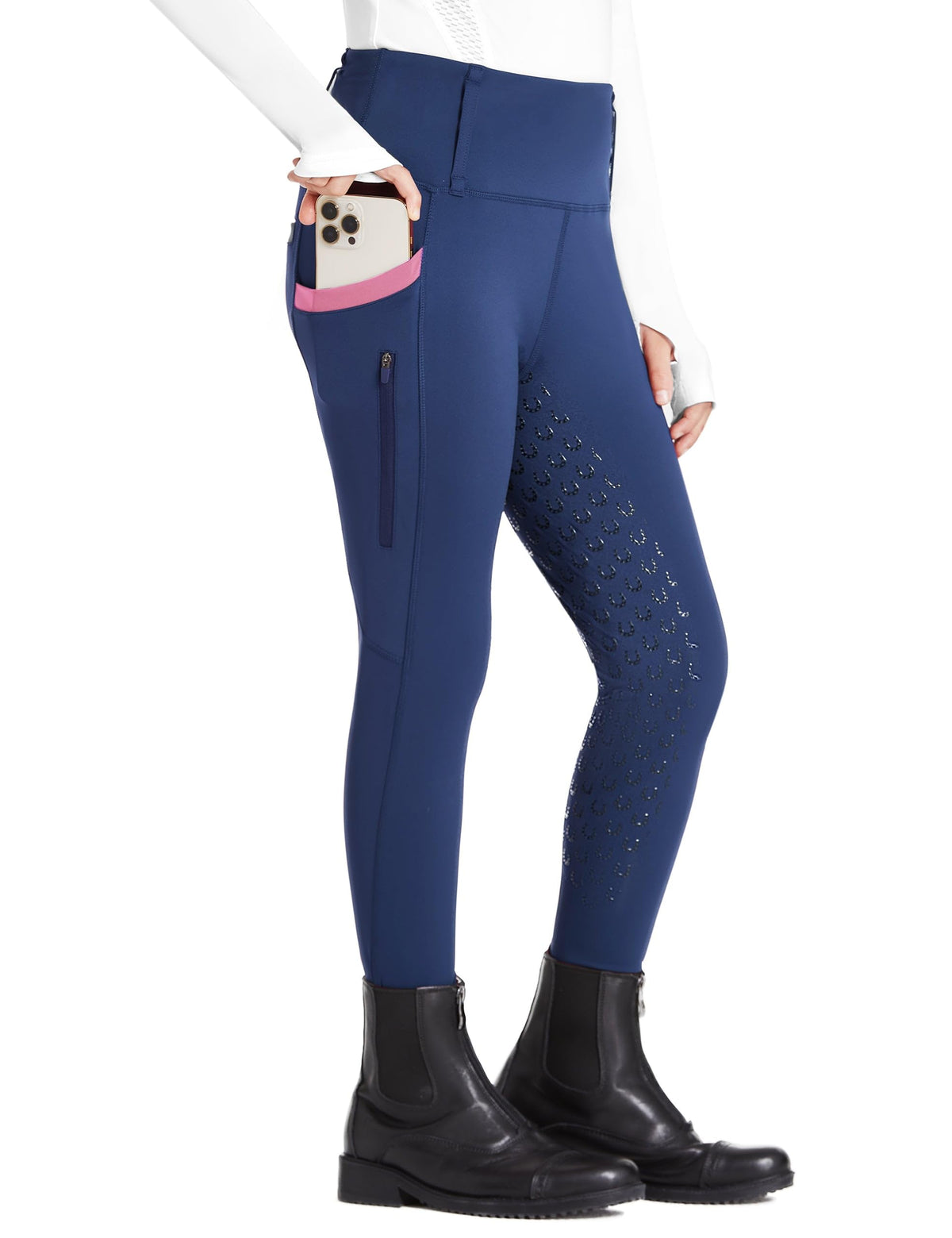 FitsT4 Sports Girls Riding Pants Full Seat High Waist Equestrian Breeches