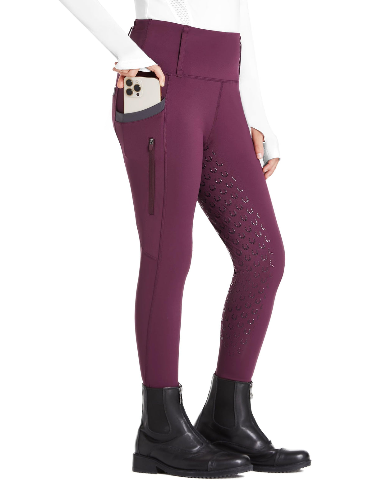 FitsT4 Sports Girls Riding Pants Full Seat High Waist Equestrian Breeches
