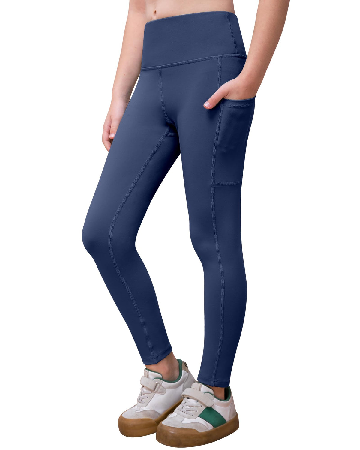 NORMOV Girls Flare Yoga Pants with Pockets,Bell Bottom Wide Leg Athletic Leggings for Teen Kids5-15 Years Old