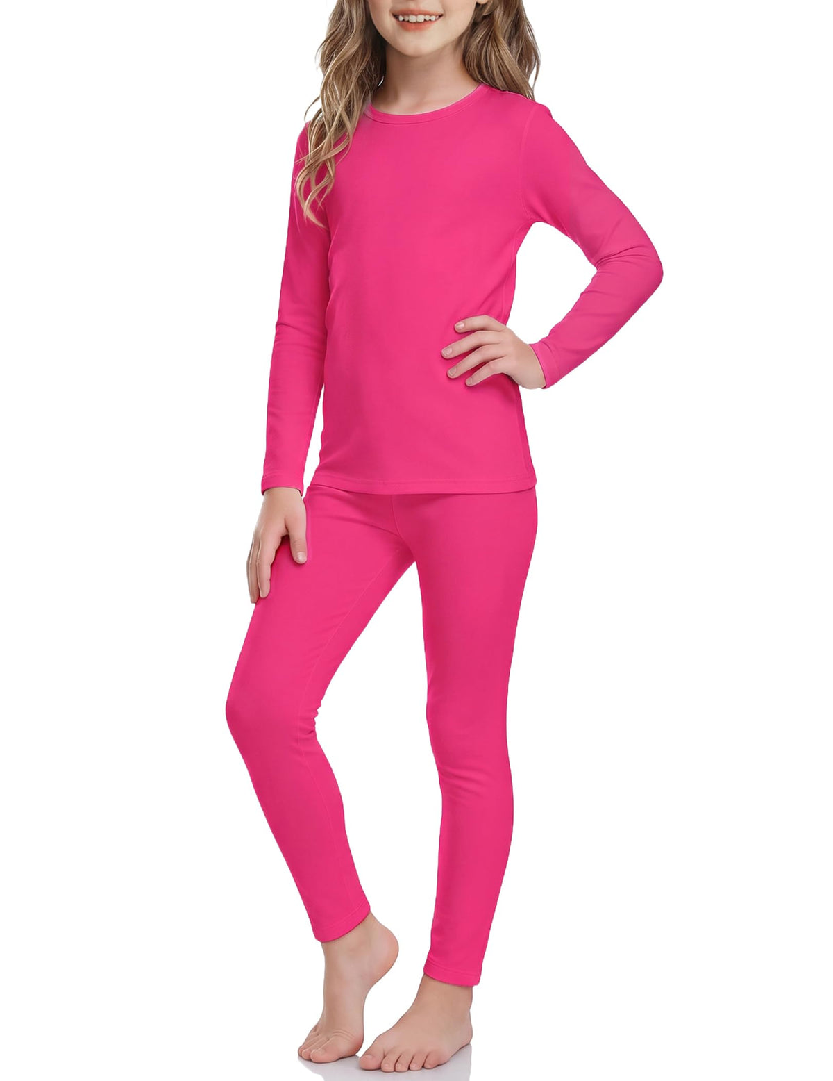 Arshiner Thermal Underwear for Kids Long Johns Girls Base Layer Top Bottom