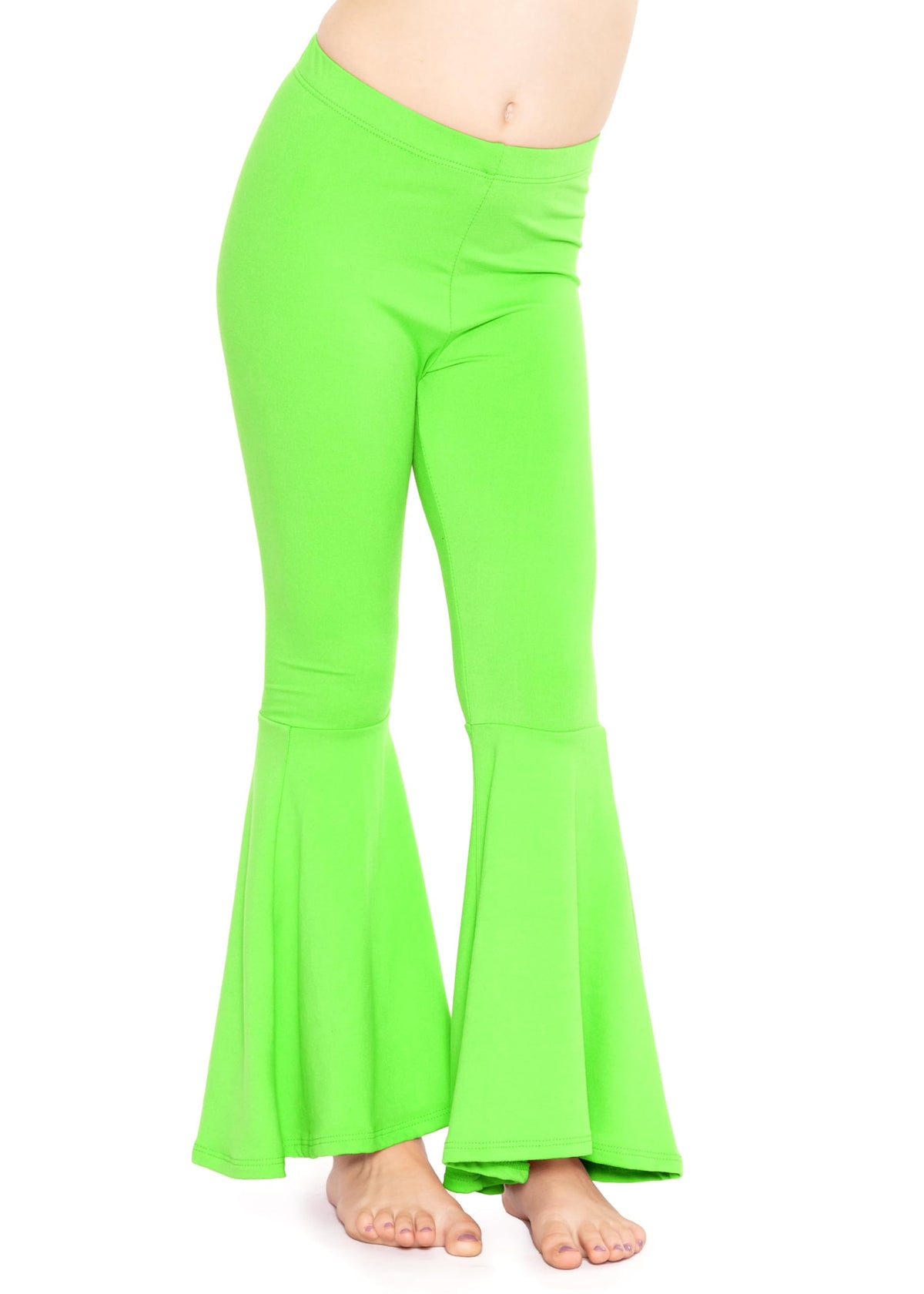 STRETCH IS COMFORT Girls Stretch Bell Bottoms Flare Pants Little | Big Kid Ruffle Bootcut Leggings | Sizes 2-14