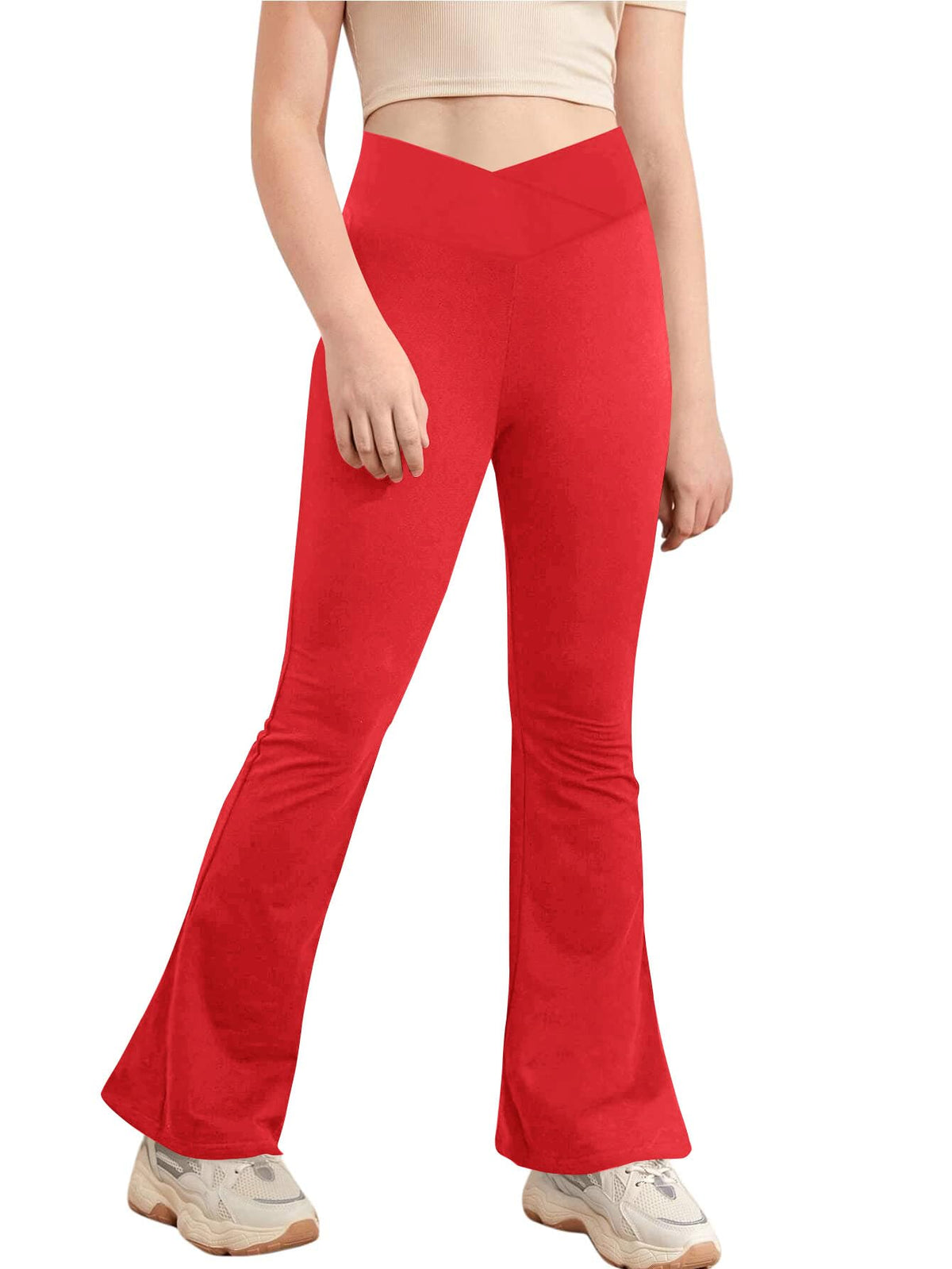 Esobo Girls Flare Leggings Kids High Waist Yoga Dance Pants Bell Bottoms