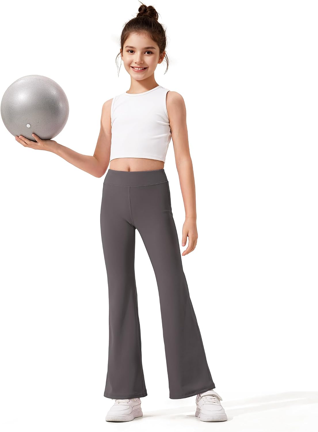 HASMES 3 Pack Girls Flare Leggings Kids Bell Bottom Dance Yoga Pants