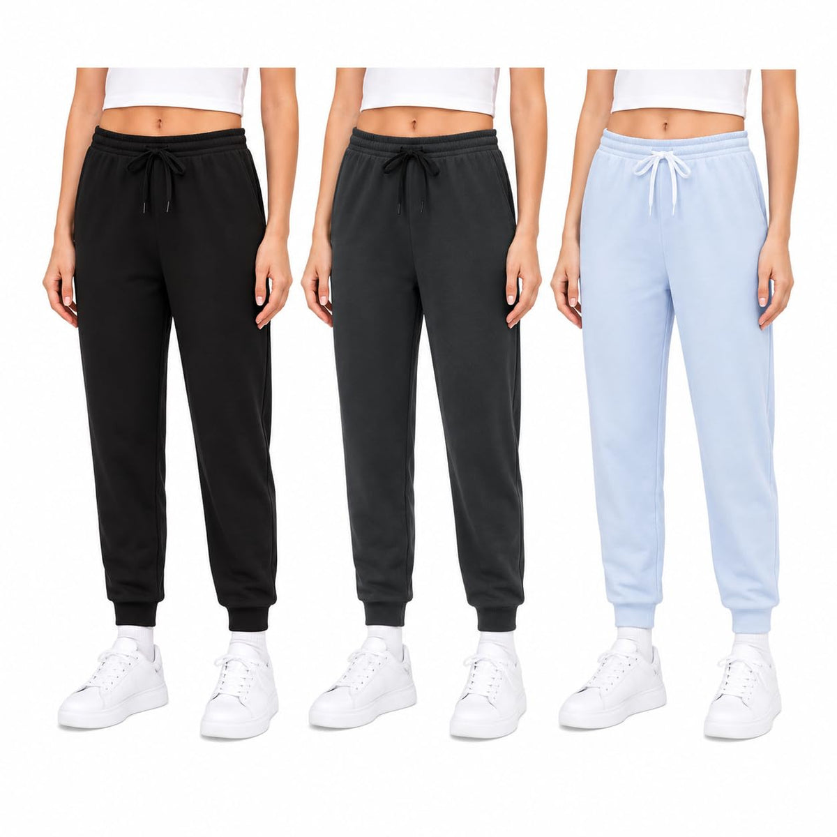 Sweet Hearts Girls Sweatpants 3 Pack Super Soft Performance Joggers