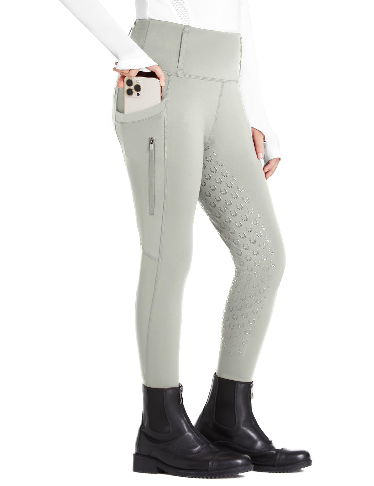 FitsT4 Sports Girls Riding Pants Full Seat High Waist Equestrian Breeches