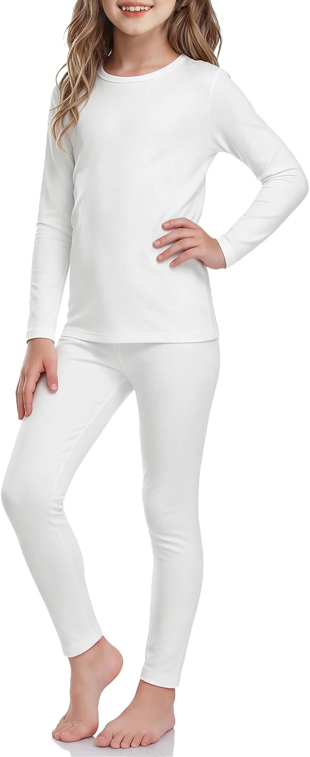 Arshiner Thermal Underwear for Kids Long Johns Girls Base Layer Top Bottom