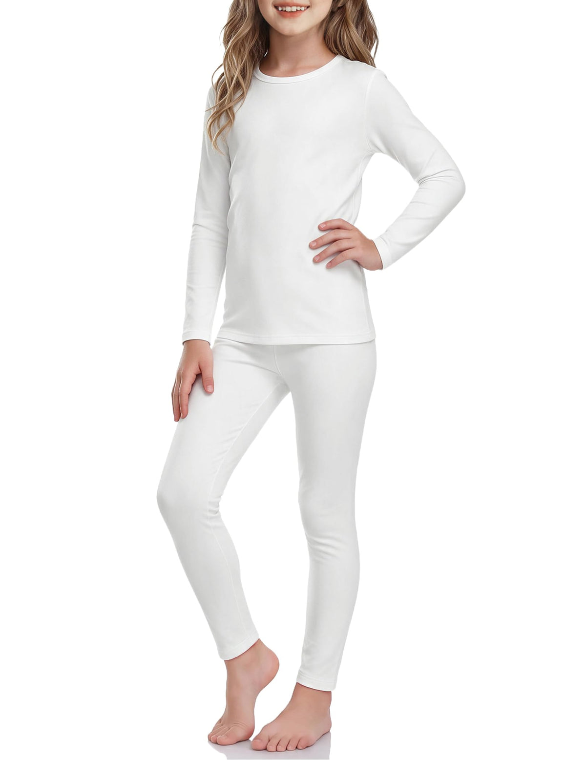 Arshiner Thermal Underwear for Kids Long Johns Girls Base Layer Top Bottom