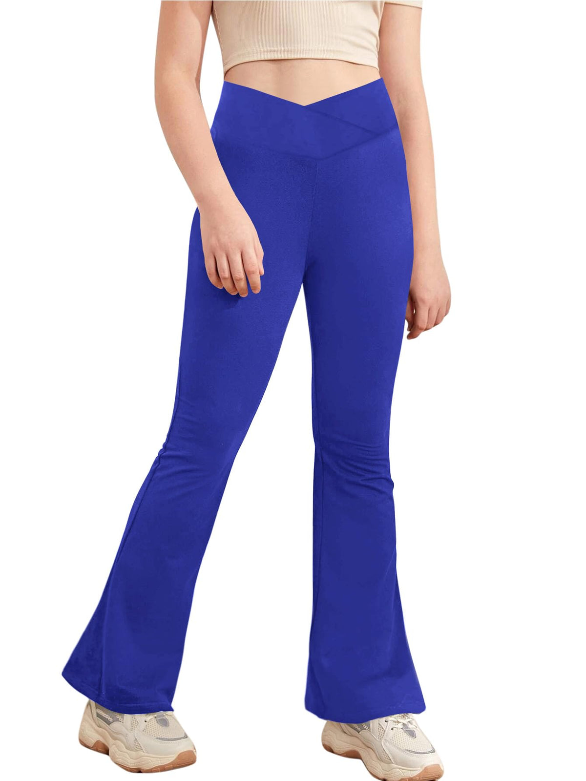 Esobo Girls Flare Leggings Kids High Waist Yoga Dance Pants Bell Bottoms