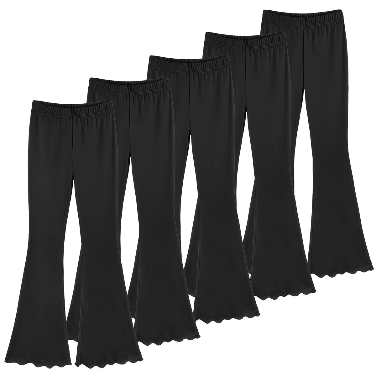 3 Pcs Girls Flare Leggings Mid Waisted Bell Bottom Yoga Pants