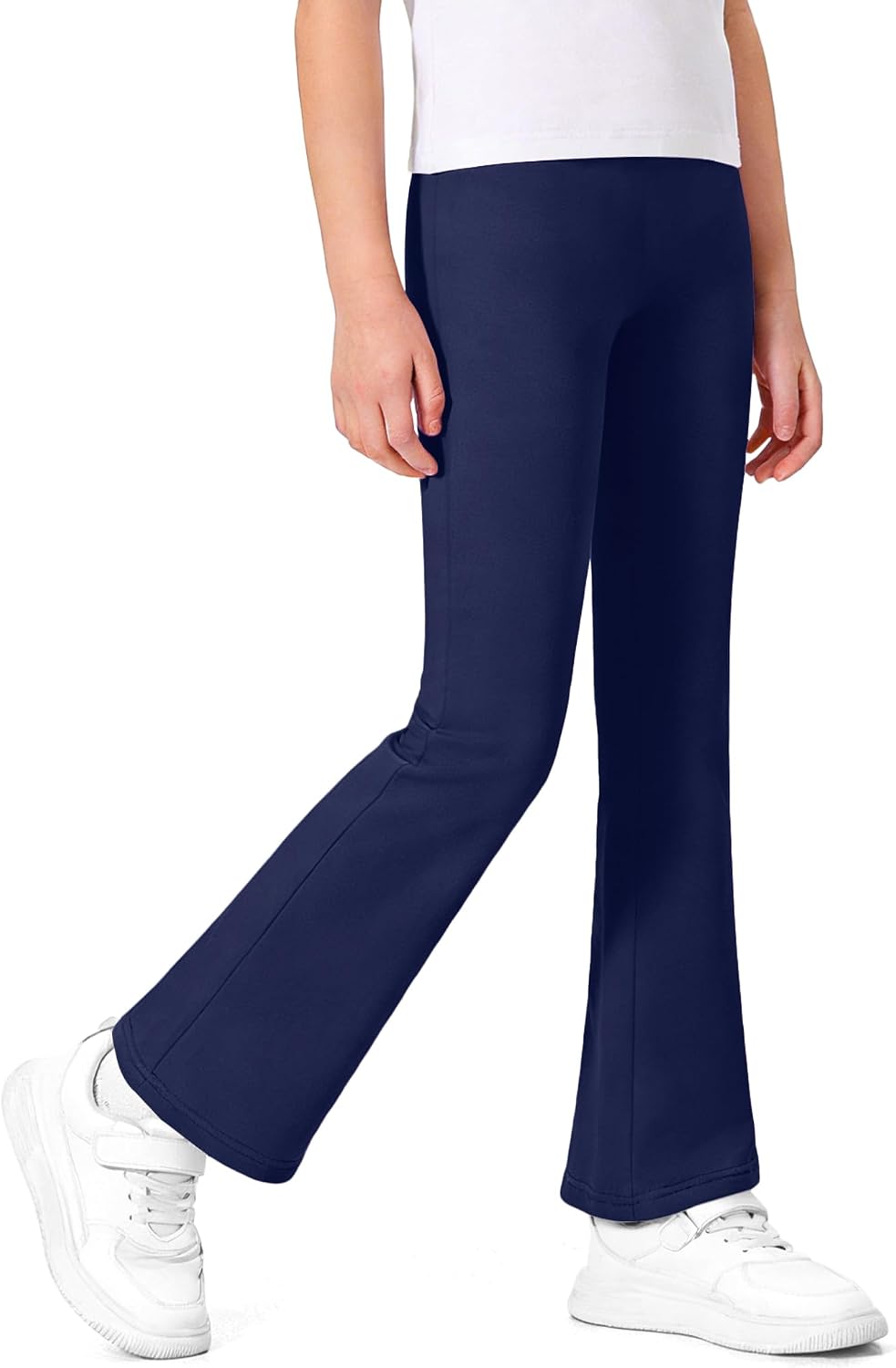 BOOPH Girls Flare Leggings Kids Uniform Pants School Bell Bottoms for Girl