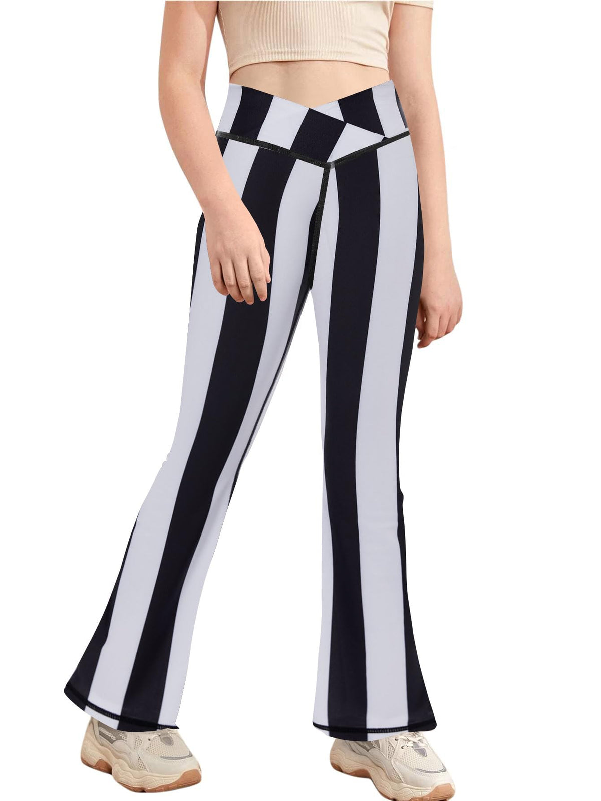Esobo Girls Flare Leggings Kids High Waist Yoga Dance Pants Bell Bottoms