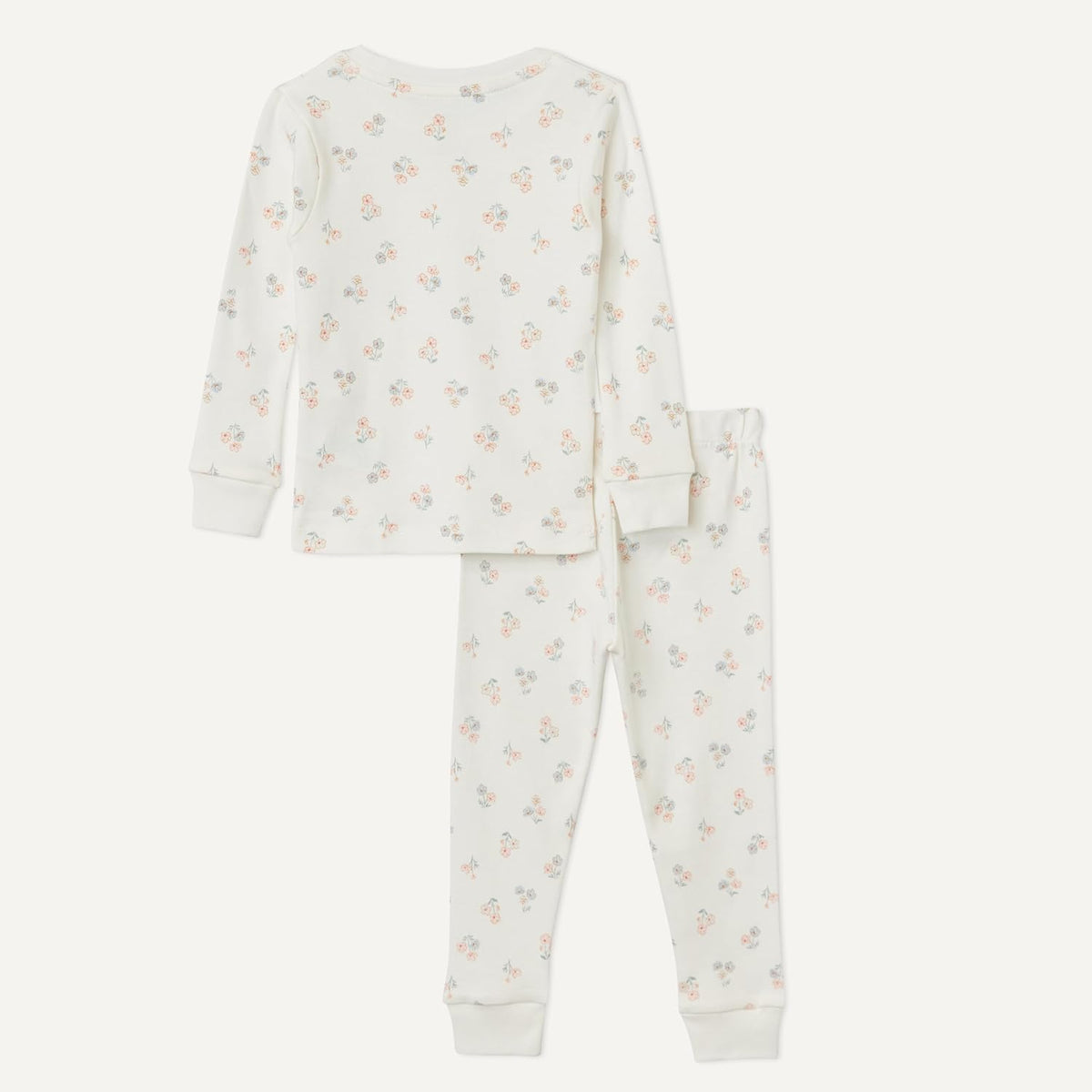 Amazon Essentials Girls' Snug-Fit Cotton Pajama Set, Long-Sleeve T-Shirt and Pants