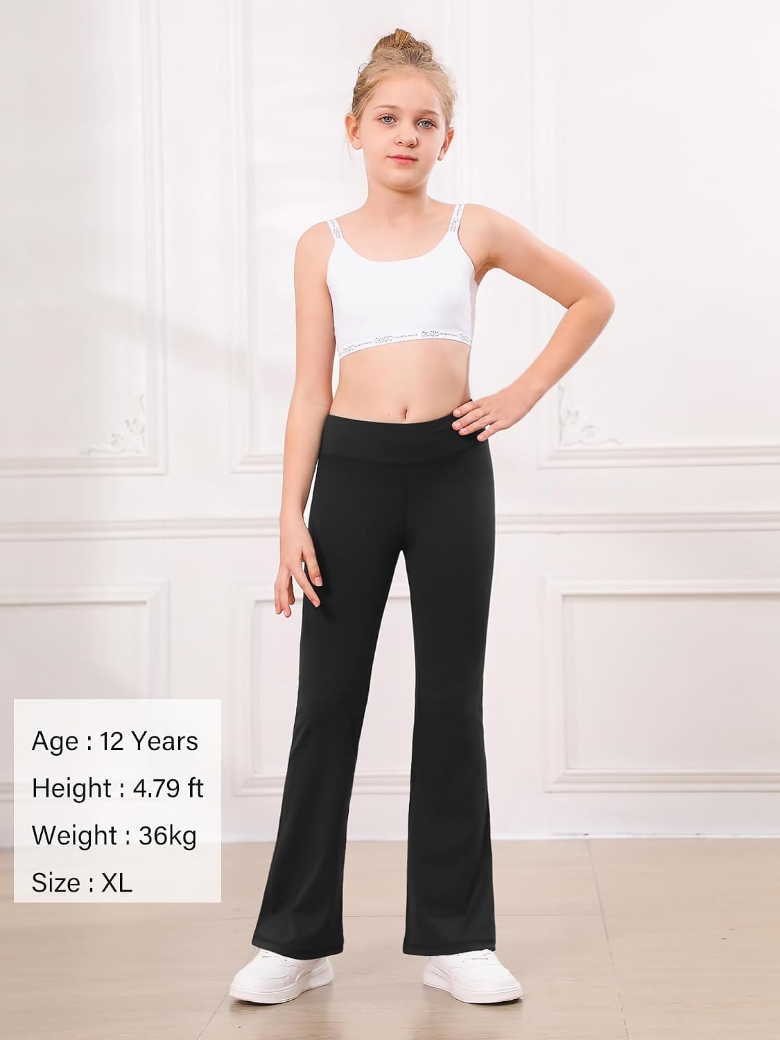 Stelle Girls Flare Leggings High Waisted for Dance Yoga School Daily Wear