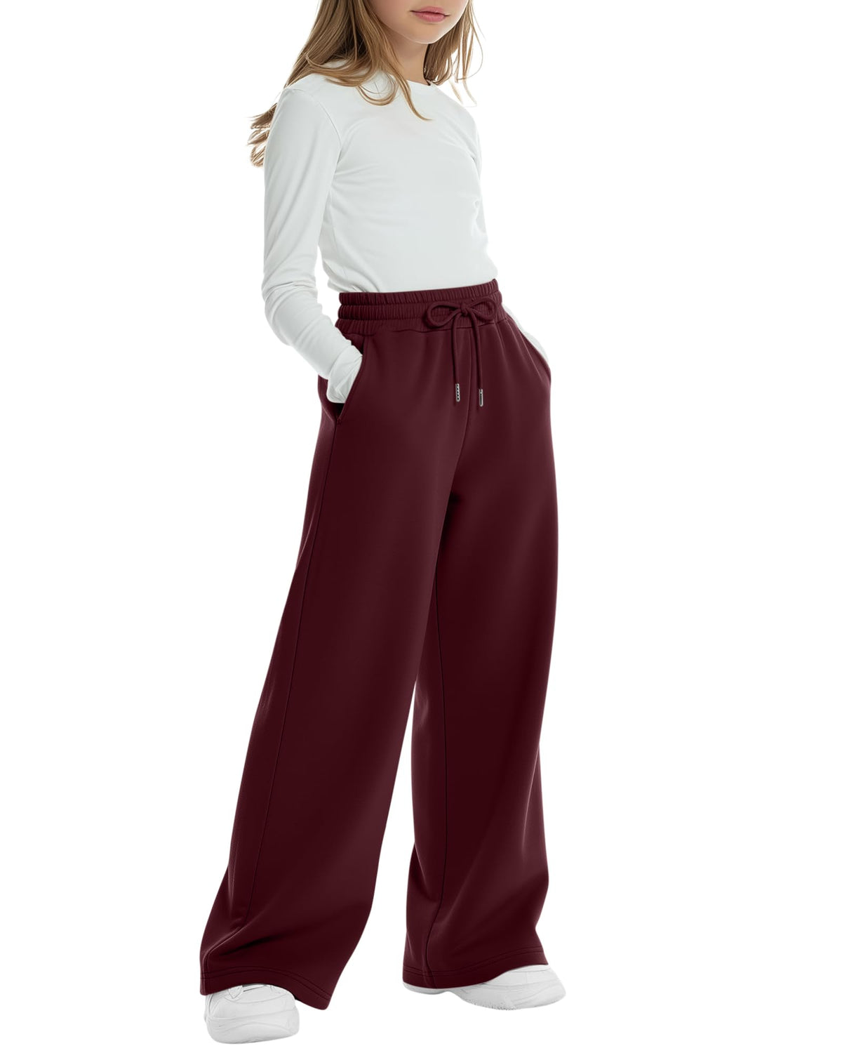 Girls Wide Leg Sweatpants Oversized Baggy Pant