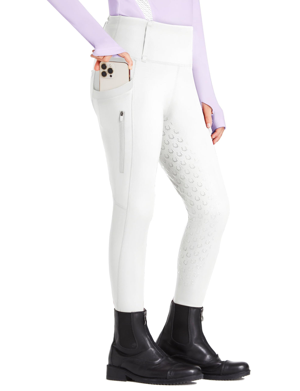 FitsT4 Sports Girls Riding Pants Full Seat High Waist Equestrian Breeches