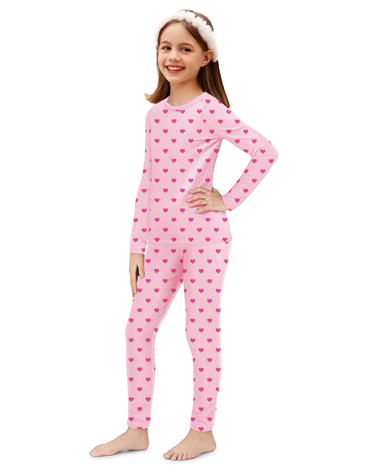 Arshiner Thermal Underwear for Kids Long Johns Girls Base Layer Top Bottom