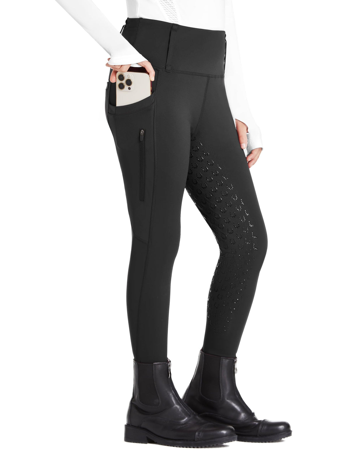 FitsT4 Sports Girls Riding Pants Full Seat High Waist Equestrian Breeches