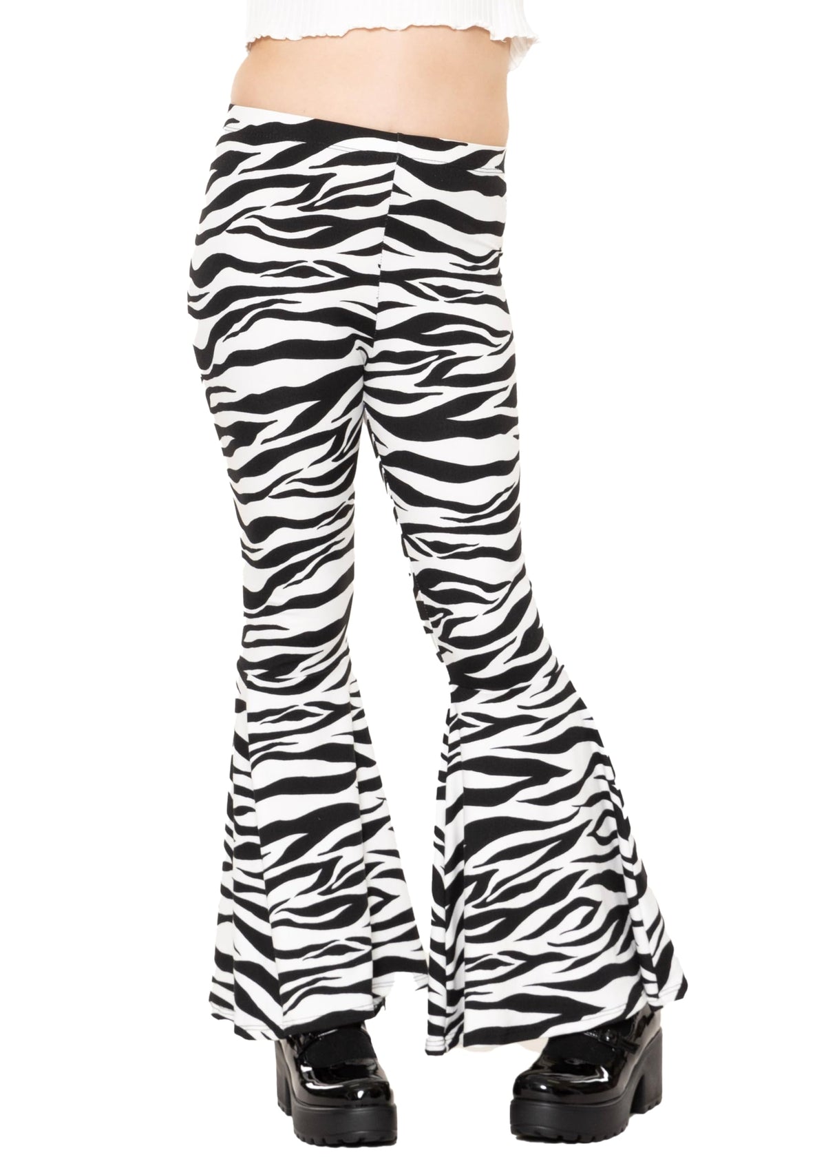 STRETCH IS COMFORT Girls Stretch Bell Bottoms Flare Pants Little | Big Kid Ruffle Bootcut Leggings | Sizes 2-14