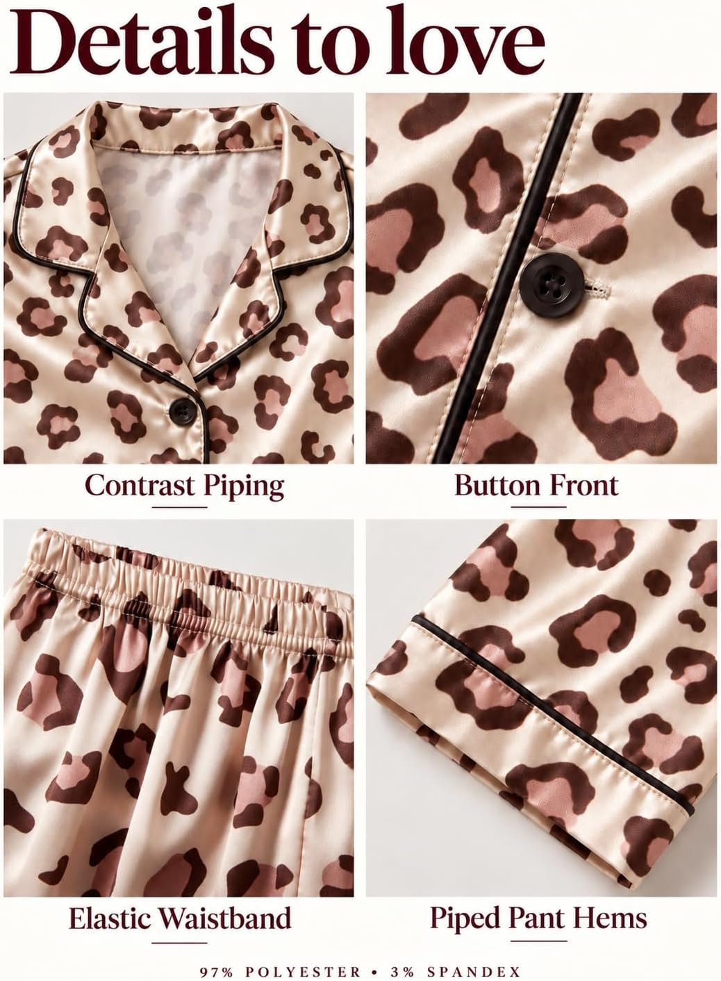 Topgal Girls Pajama Set, Coat Style Button Front, Size 6-16