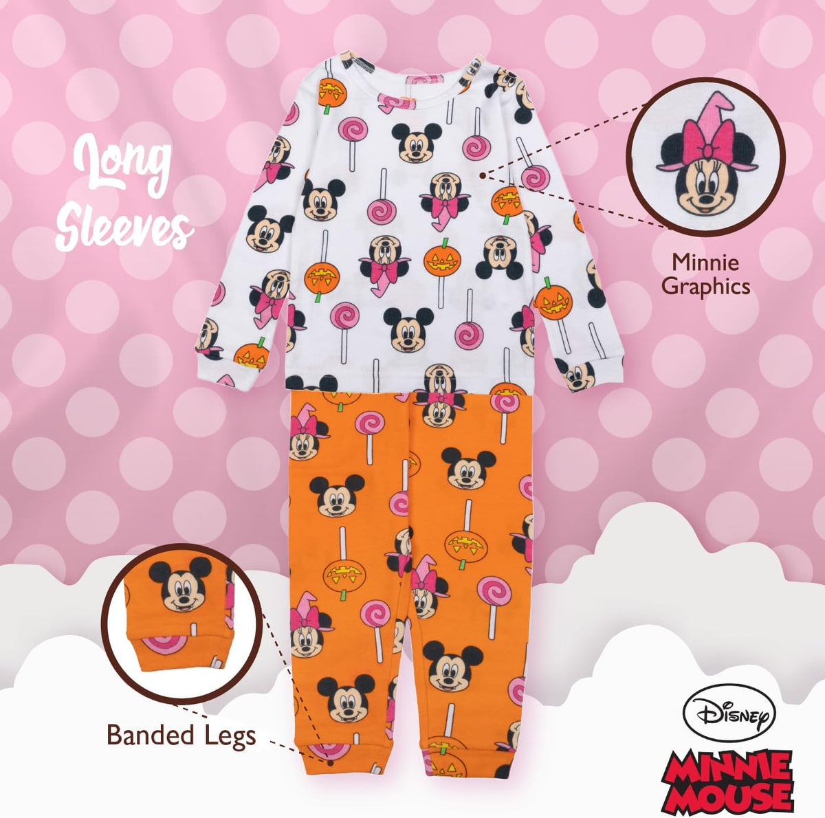 Disney unisex-child 2-piece Snug-fit Cotton Holiday Pajama Set, Soft & Cute for Kids