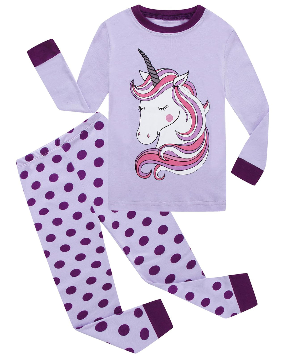 Little bety Girls Pajamas Toddlers Cotton Longsleeve Sleepwear 18M-16Year