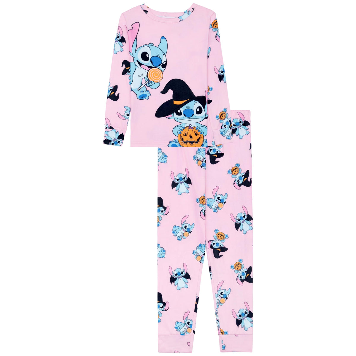 Disney Girls' 2-piece Loose-fit Holiday Pajama Set, Soft & Cute for Kids