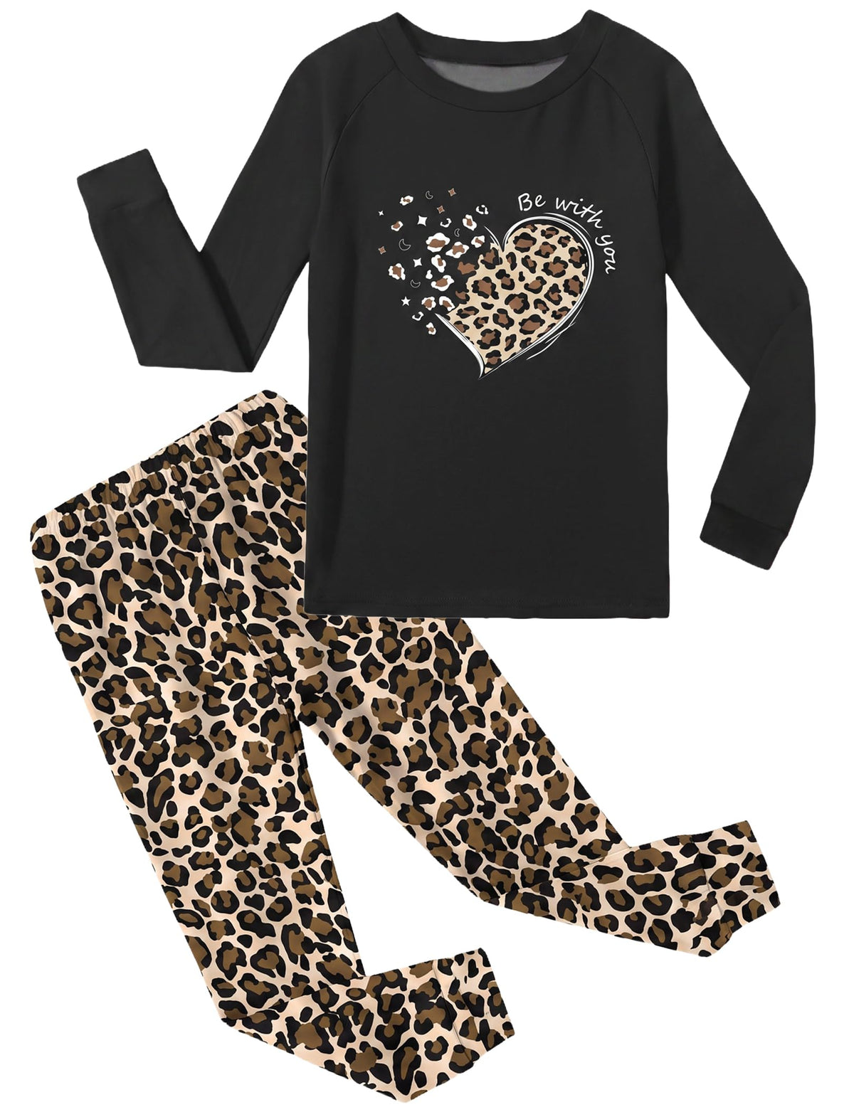 Arshiner Girls Pajamas Long Sleeve Snug Fit Pjs Set Kids Cute Sleepwear