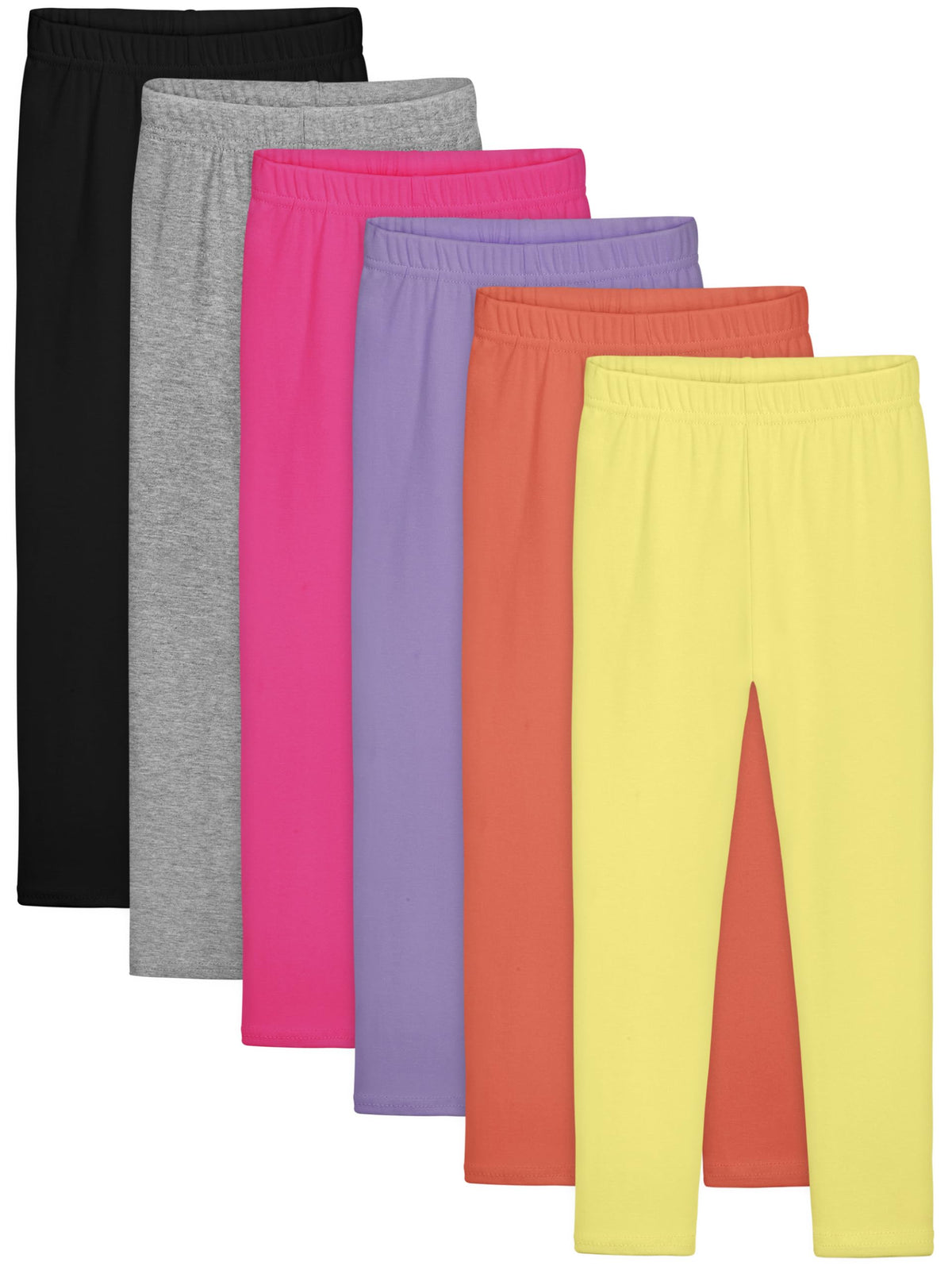 Resinta 6 Pack Girls Cotton Leggings Toddler Pants Kids Yoga Pants Tights