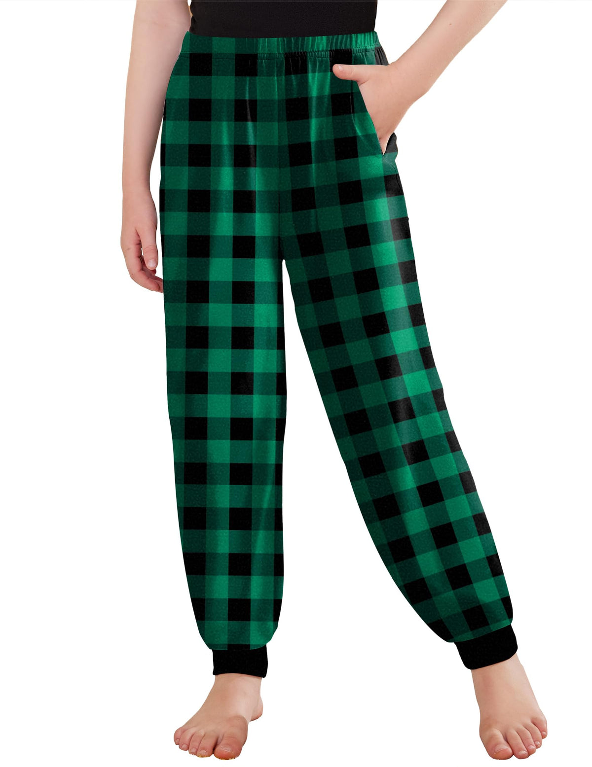 Arshiner Girls Pajama Pants Kids Plaid Pj Pants Comfy Lounge Bottoms
