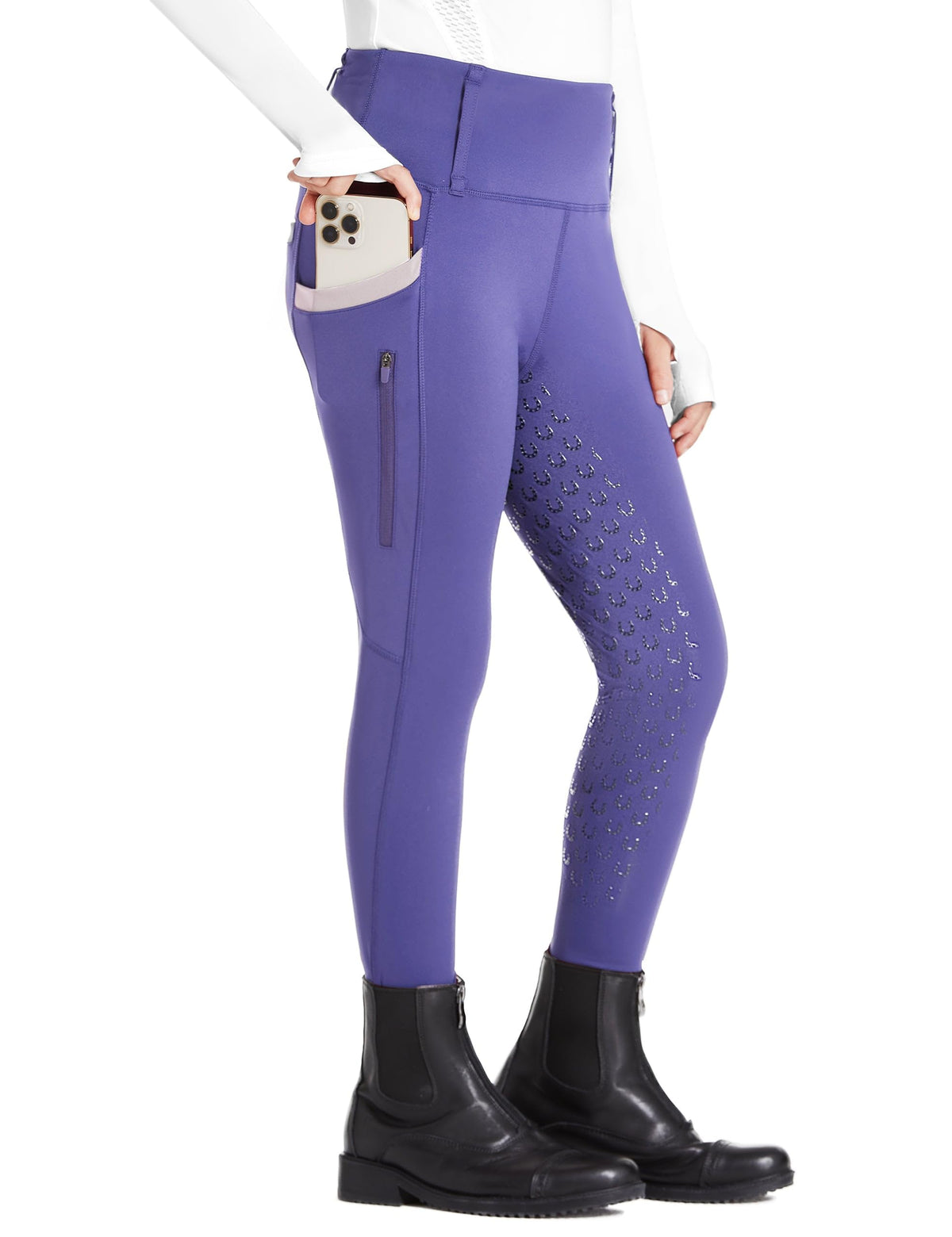 FitsT4 Sports Girls Riding Pants Full Seat High Waist Equestrian Breeches