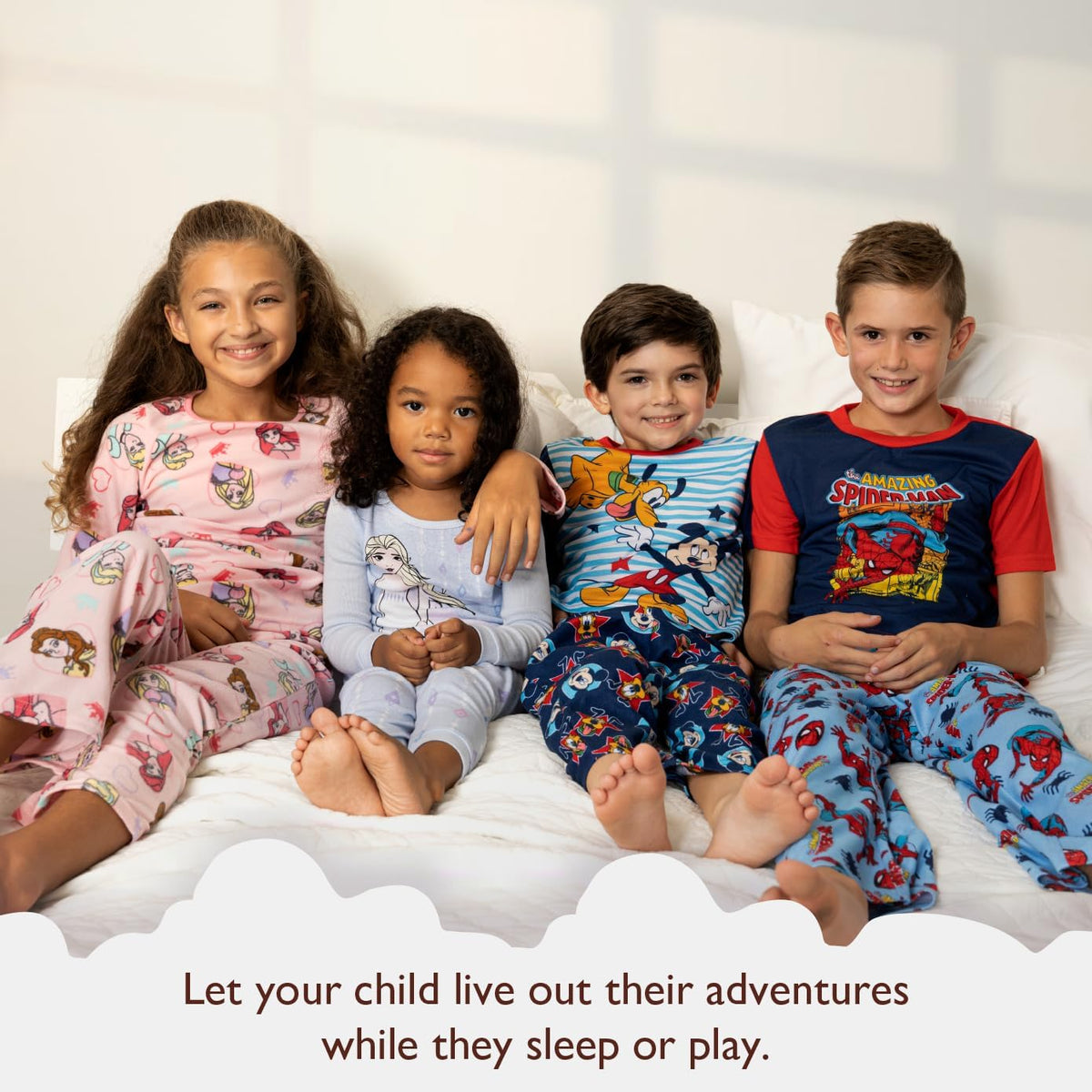 Disney unisex-child 2-piece Snug-fit Cotton Holiday Pajama Set, Soft & Cute for Kids