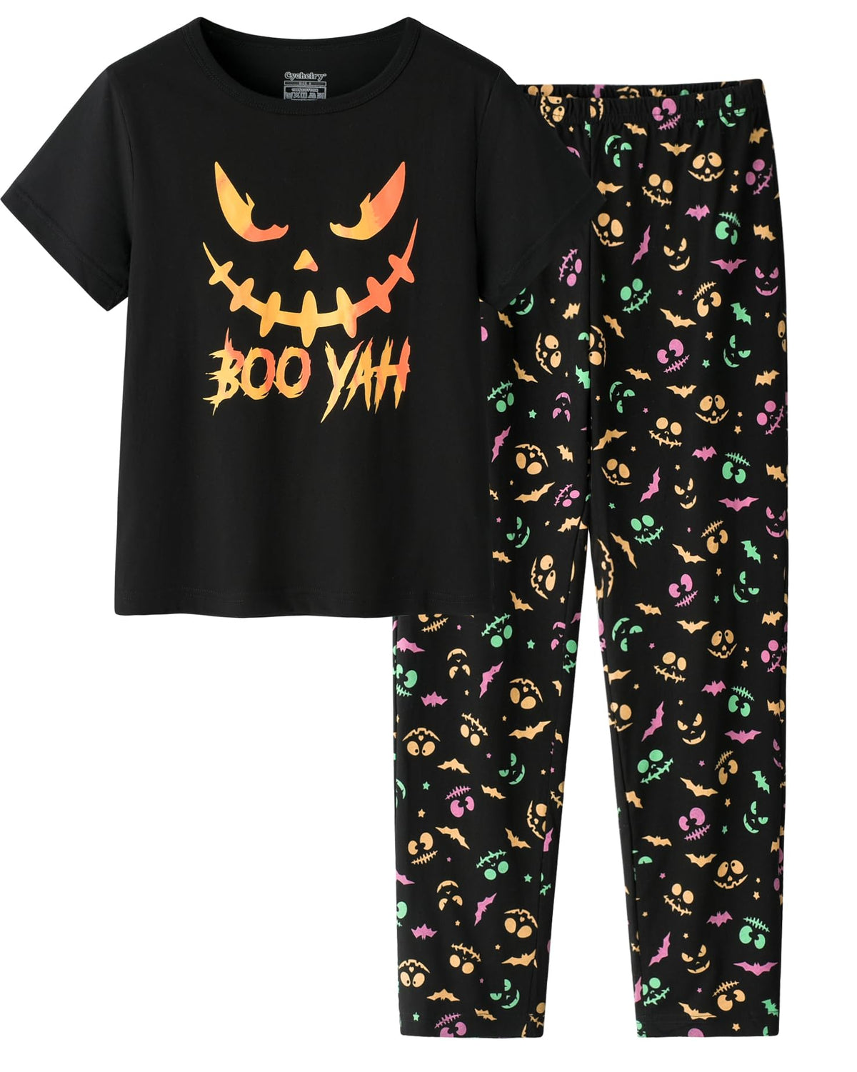 Big Girls Pajamas Lovely 2PCS Soft Cartoon Short Sleeve with Pants Sleepwear Teens PJS Clothes Size 6-16