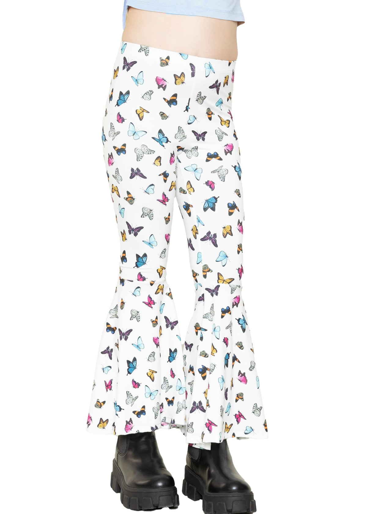 STRETCH IS COMFORT Girls Stretch Bell Bottoms Flare Pants Little | Big Kid Ruffle Bootcut Leggings | Sizes 2-14