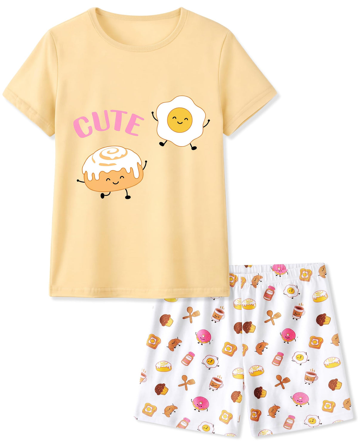 HONGTEYA Cotton Girls Clothes Kids Short Sleeve for 4-15T Years