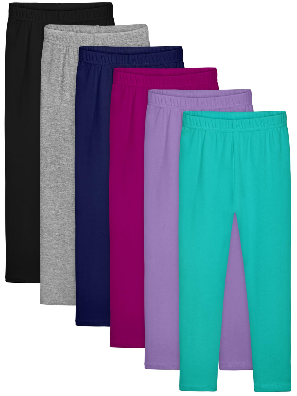 Resinta 6 Pack Girls Cotton Leggings Toddler Pants Kids Yoga Pants Tights