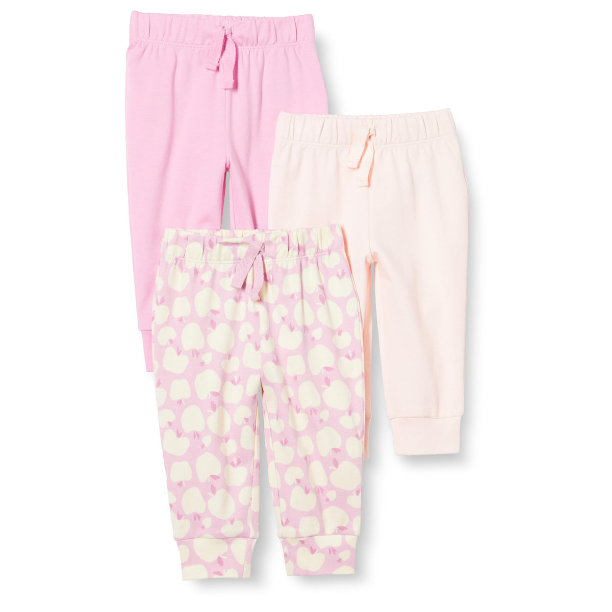 Amazon Essentials Unisex Babies' Cotton Pull-On Pants with Elastic Waist, Pack of 3